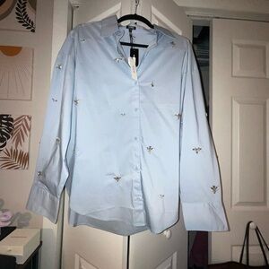 Expressss Rhinestonee Boyfriend Shirt